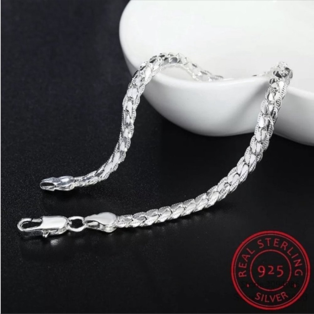 NEW 925 SILVER 8 CM LONG 925 BRACELET - Picture 5 of 5